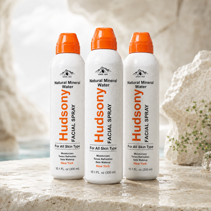 Hudsony – Natürliches Mineralwasser-Gesichtsspray, 3-tlg. Set